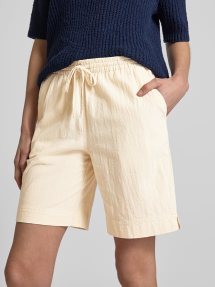 Soyaconcept Relaxed fit korte broek met elastische band, model 'Cissie' Zand - 3