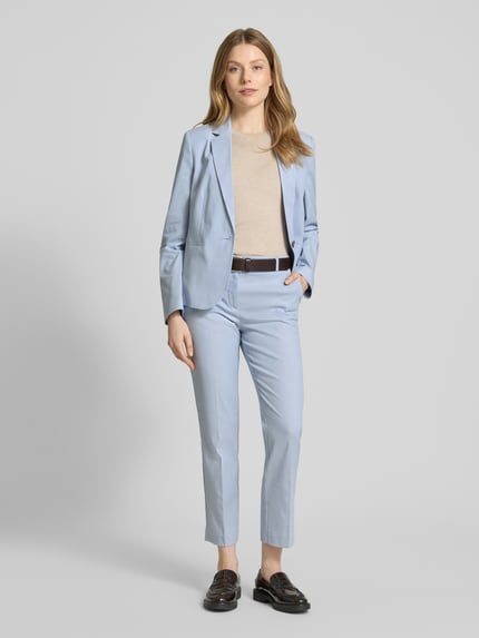 Christian Berg Woman Selection Spodnie materiałowe o kroju regular fit z kantami Jasnoniebieski 1