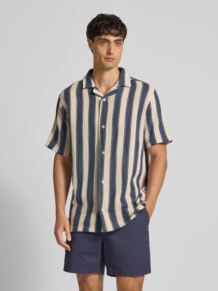 Lindbergh Vrijetijdsoverhemd met knoopsluiting Donkerblauw - 4