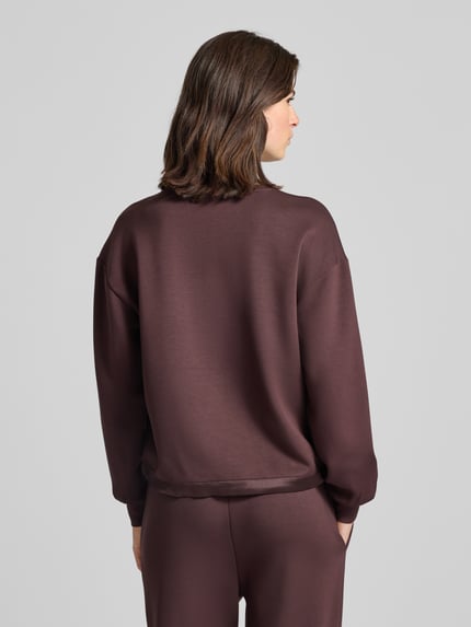 Scotch & Soda Sweatshirt met V-hals Chocoladebruin - 5