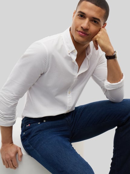 Tommy Hilfiger Regular Fit Jeans mit Dark-Wash-Optik Jeansblau 6