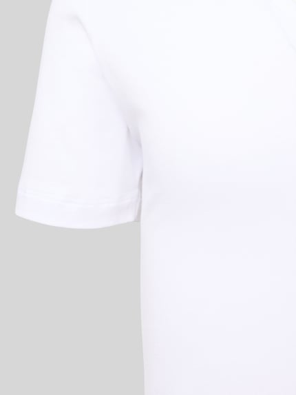 Produktfoto, T-shirt z zestawu 2 szt. od Christian Berg Men, mieszanka bawełny i modalu, krój regular fit, prążkowany okrągły dekolt, gładka biała struktura