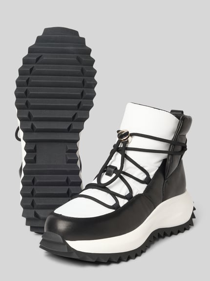 Marc Cain Bags & Shoes Boots van leermix met vetersluiting Zwart - 4