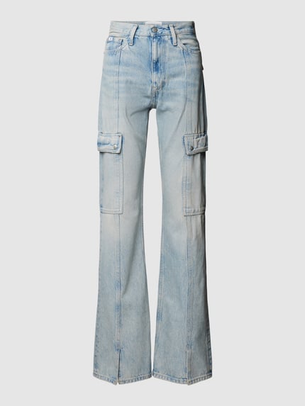 Calvin Klein Jeans Bootcut Jeans im Used-Look Hellblau 2