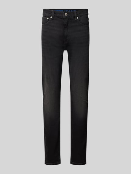 HUGO Blue Jeansy o kroju super slim fit z mieszanki bawełny model 'Zane' Czarny 1
