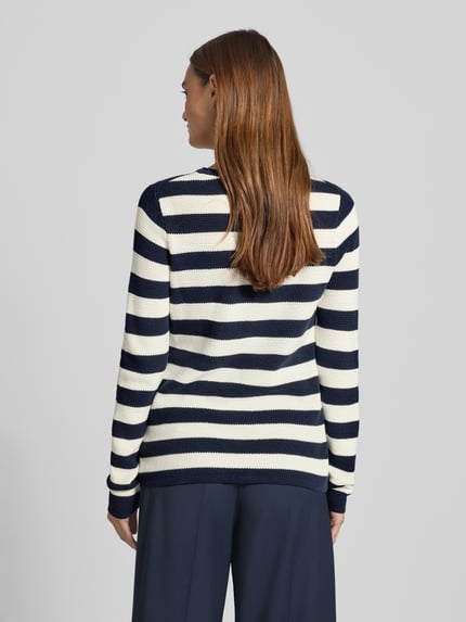 Christian Berg Woman Strickpullover mit Grobstrick Dunkelblau 5