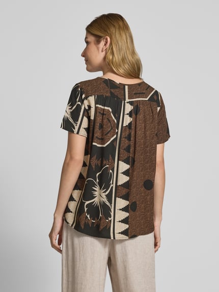 Soyaconcept Blouseshirt met ronde hals, model 'ROSALIE' Middenbruin - 5