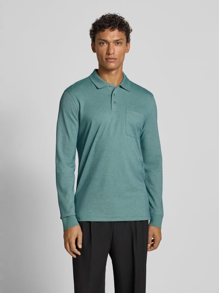 Christian Berg Men Regular Fit Poloshirt im langärmeligen Design Grass 4