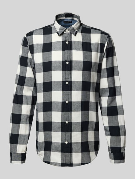 JACK & JONES Regular fit vrijetijdsoverhemd van twill, model 'Gingham' Wit - 2