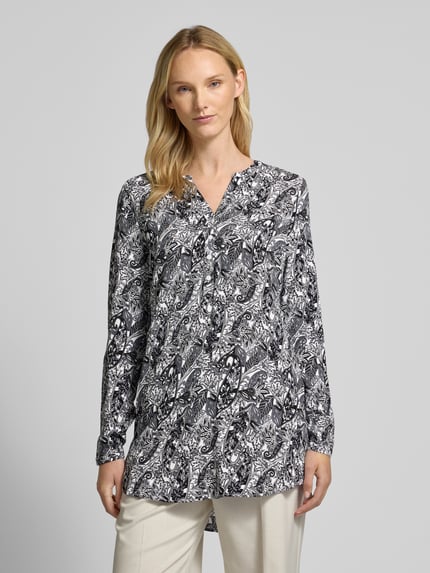 Christian Berg Woman Blouse van viscose met knoopsluiting Zwart - 4
