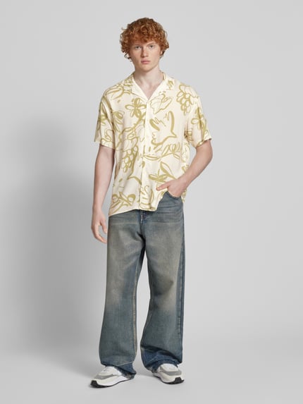 JACK & JONES Regular fit vrijetijdsoverhemd met resortkraag, model 'LUKE' Offwhite - 1