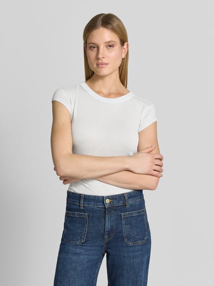 Marc O'Polo Slim Fit T-Shirt aus reiner Baumwolle Hellblau 4