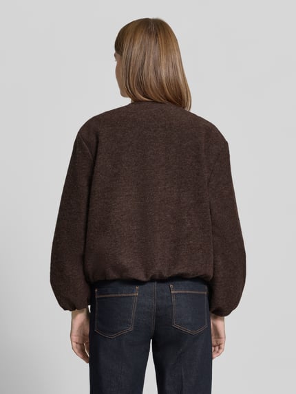 Emily Van den Bergh Jacke aus Woll-Mix mit Reißverschluss Mittelbraun 5