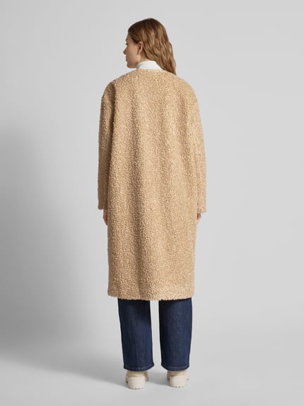 Milano Italy Mantel aus Teddyfell mit Eingrifftaschen Camel 5