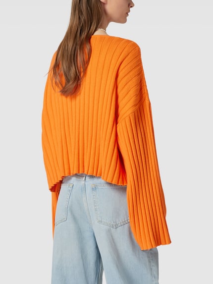 EDITED Strickpullover mit V-Ausschnitt Modell 'Thamara' Orange 5