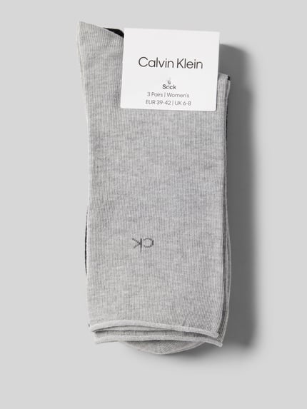 CK Calvin Klein Skarpety z wyhaftowanym logo w zestawie 3 szt. Średnioszary 3