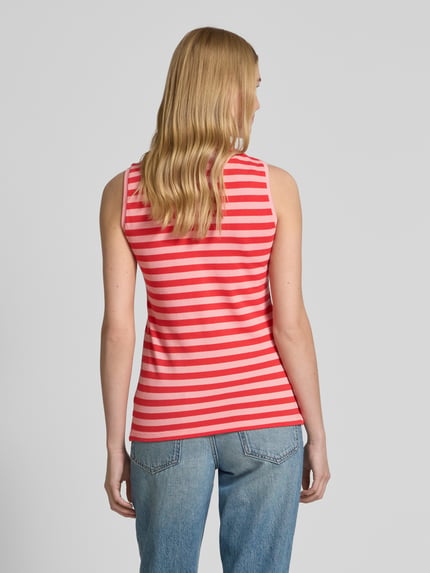 Christian Berg Woman Tanktop met polokraag Felroze - 5