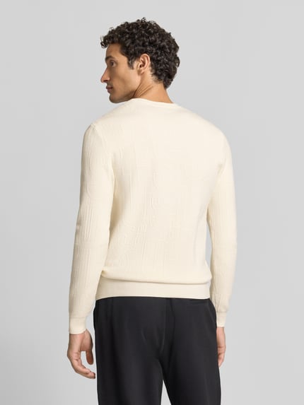 GUESS Strickpullover aus Viskose-Mix Modell 'NESTOR' Offwhite 5
