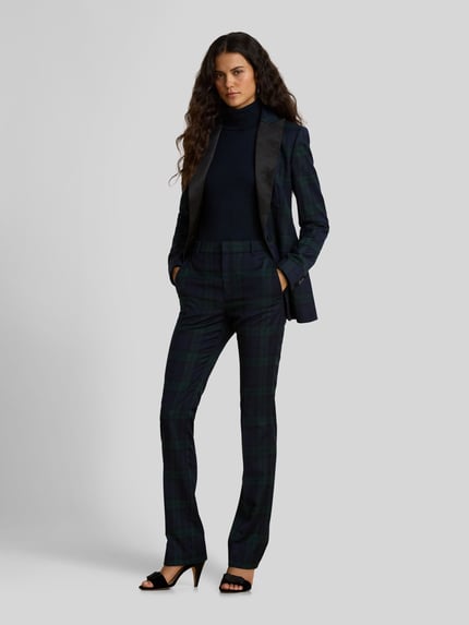 Lauren Ralph Lauren Regular Fit Business-Hose aus Wolle mit Bügelfalten Black 1