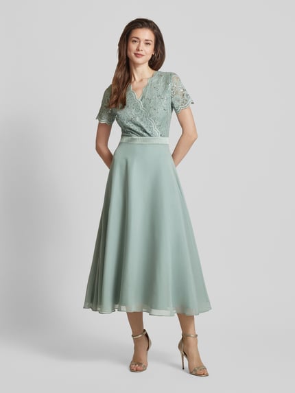 SWING Cocktailkleid in Wickel-Optik Hellgruen 4