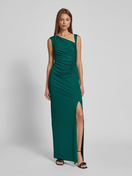 Lauren Ralph Lauren Abendkleid mit Raffungen Modell 'BARAIYA' Dunkelgruen 4