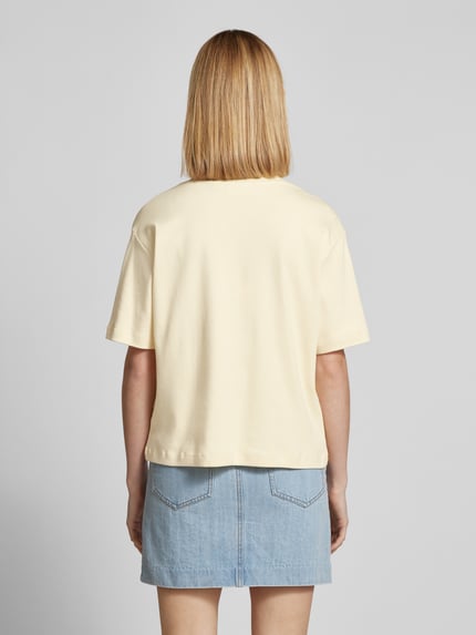 Jake*s Studio Woman T-shirt z prążkowanym okrągłym dekoltem Jasnożółty 5