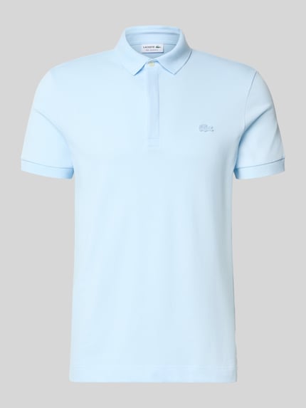 Produktfoto, Regular Fit Poloshirt aus Baumwoll-Mix von Lacoste, Optik: Unifarben, Logo-Stitching, Polokragen, Kurzarm, Piqué, Passform: Regular-Fit, Rumpfabschluss mit Seitenschlitzen, Material: Baumwoll-Mix