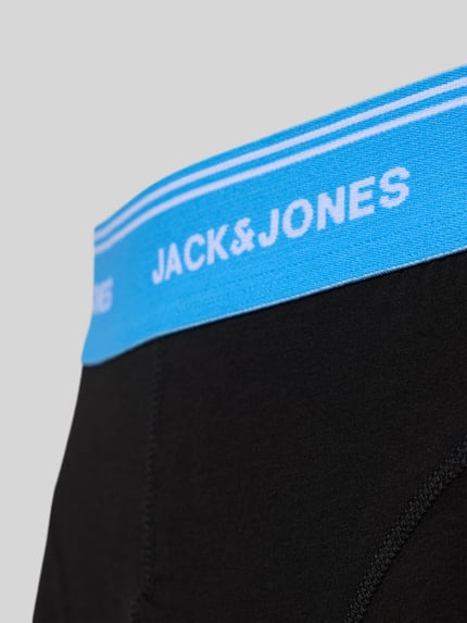 JACK & JONES Boxershort met elastische band met logo in een set van 3 stuks, model 'DAWSON' Zwart - 2
