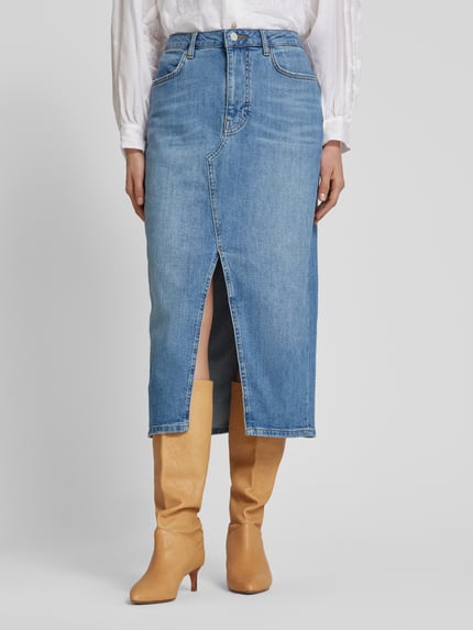 Rich & Royal Jeansrok met steekzakken Lichtblauw - 4