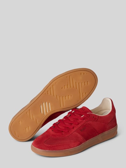 BOSS Sneakers van leer, model 'Brenta' Rood - 4