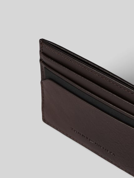 Tommy Hilfiger Kartenetui aus echtem Leder Dunkelbraun 5