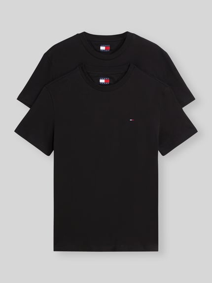 Tommy Jeans Slim Fit T-Shirts aus reiner Baumwolle im 2er-Pack BLACK 2
