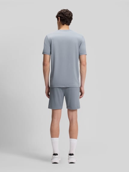 BOSS Green Slim Fit Sport-T-Shirt mit Label-Print Modell 'TS_Active' Rauchblau 5
