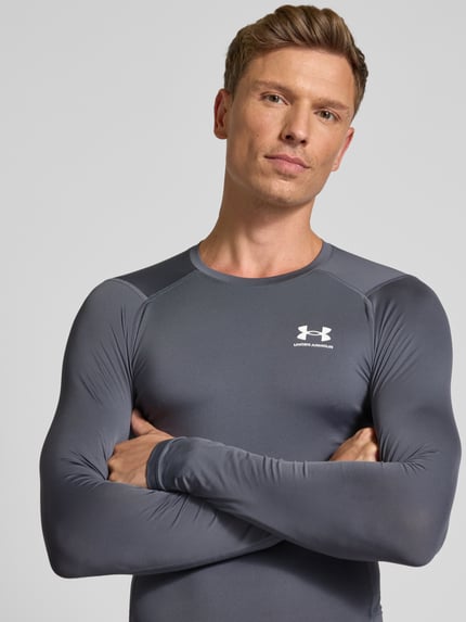 Under Armour Longsleeve mit Rundhalsausschnitt und Logo Graphit 3