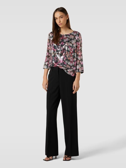 Christian Berg Woman Bluse mit floralem Allover-Print Black 1