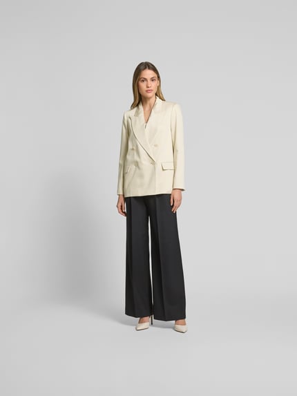Joseph relaxed fit blazer met wol Ecru - 1