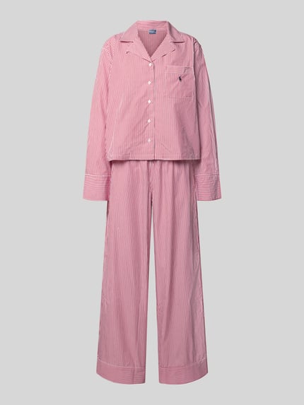 Polo Ralph Lauren Piżama z kołnierzem z połami Czerwony 1