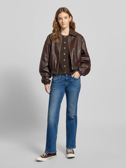 Levi's® Bootcut Jeans aus Baumwoll-Mix Modell 'SUPERLOW' Blau 1