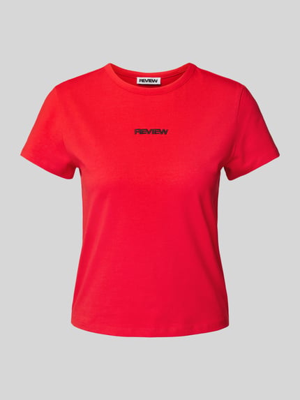 REVIEW T-Shirt mit Label-Print Kirsche 2