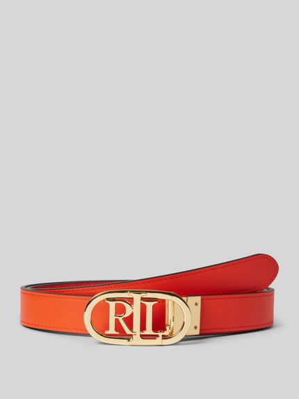 Lauren Ralph Lauren Leren riem met labelapplicatie Oranje - 1