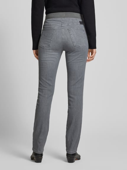 Raphaela By Brax Straight Fit Jeans mit elastischem Bund Hellgrau 5