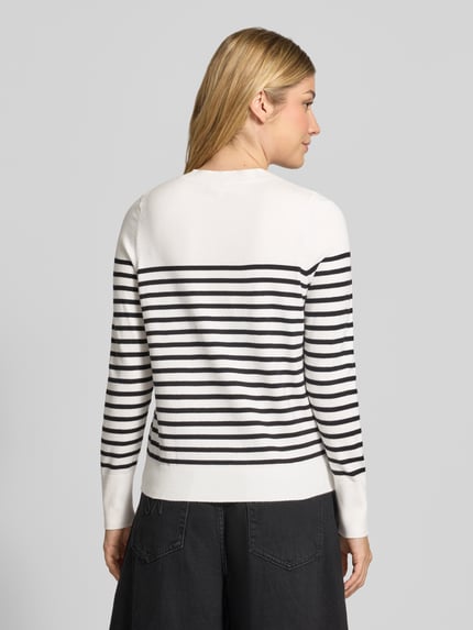s.Oliver RED LABEL Pullover mit kontrastierenden Rippbündchen Offwhite 5