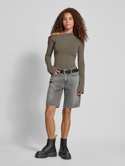 Weekday Regular Fit Jeansshorts im 5-Pocket-Design Modell 'MONTEREY' Dunkelgrau 1