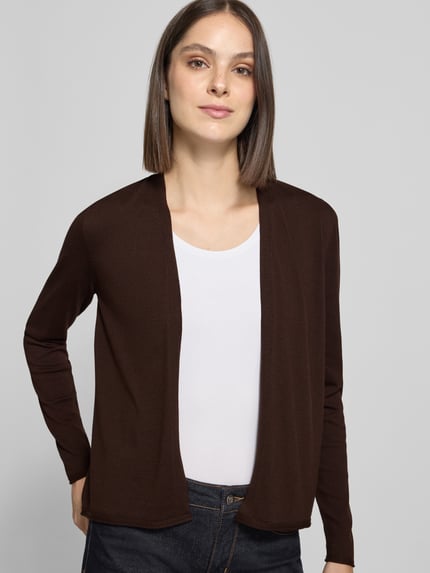 s.Oliver RED LABEL Strickjacke mit Label-Detail Dunkelbraun 3