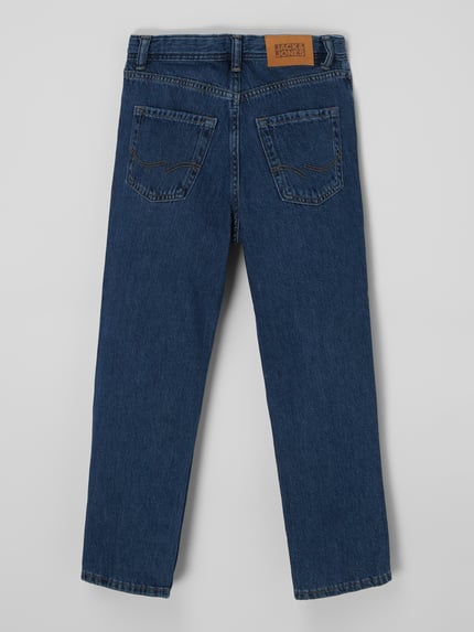 JACK & JONES Loose fit jeans van katoen, model 'Chris' Blauw - 3