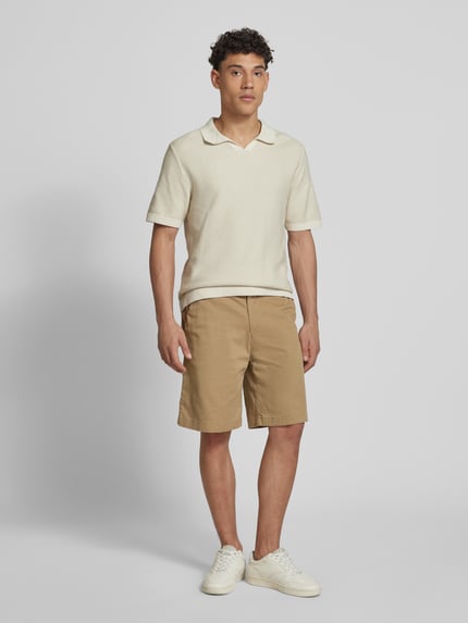 JACK & JONES Szorty chinosy o kroju regular fit z wpuszczanymi kieszeniami model ‘BILL BARRET’ Beżowy 1