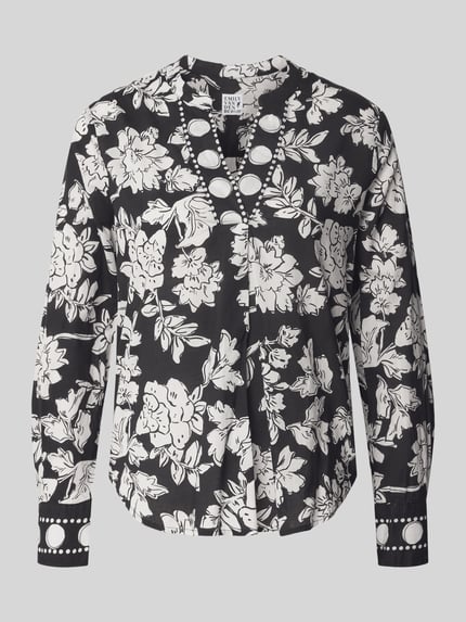 Emily Van den Bergh Blusenshirt mit V-Ausschnitt BLACK 2