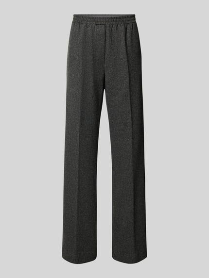 Weekend Max Mara Spodnie o kroju regular fit z dodatkiem wełny model ‘ZELMA’ Średnioszary melanż 2