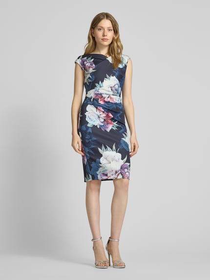 SWING Cocktailkleid mit floralem Muster Marine 1
