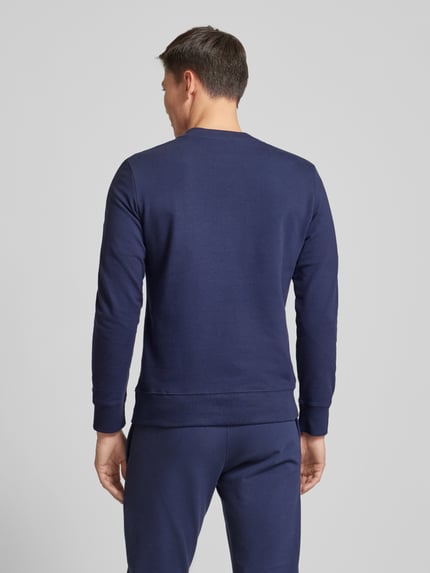 HOM Sweatshirt mit Label-Stitching Dunkelblau 5